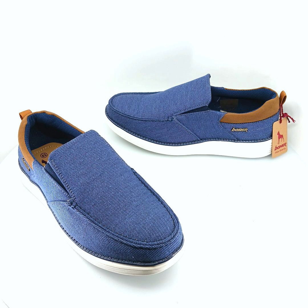 Boxer 19286 (τζιν ύφασμα) ανδρικά μοκασίνια