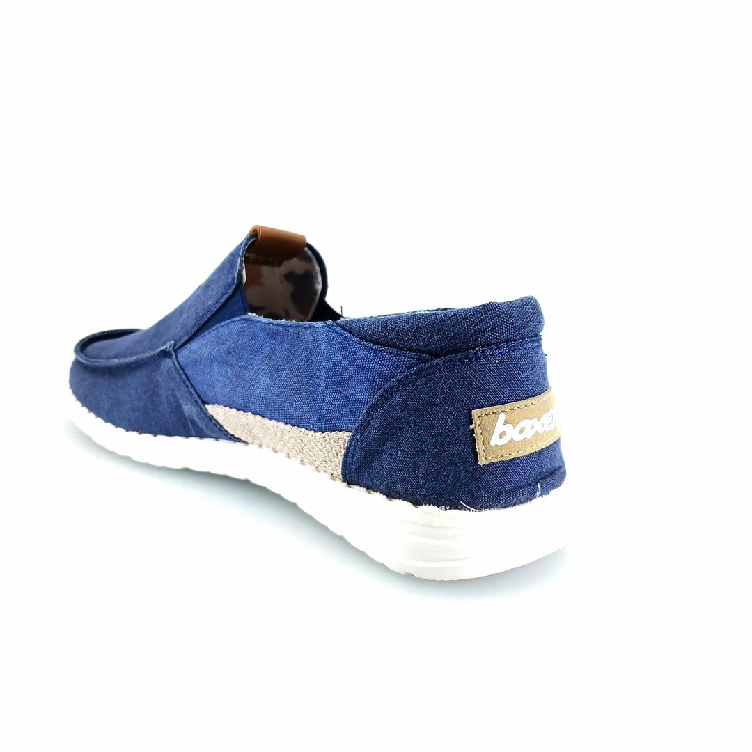 Boxer 19291 (μπλε ύφασμα) ανδρικά μοκασίνια