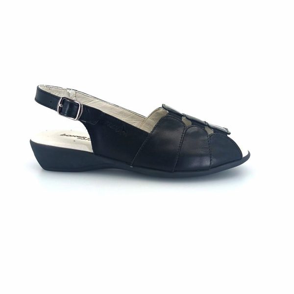 Boxer 52994 (μαύρο δέρμα) γυναικεία πέδιλα