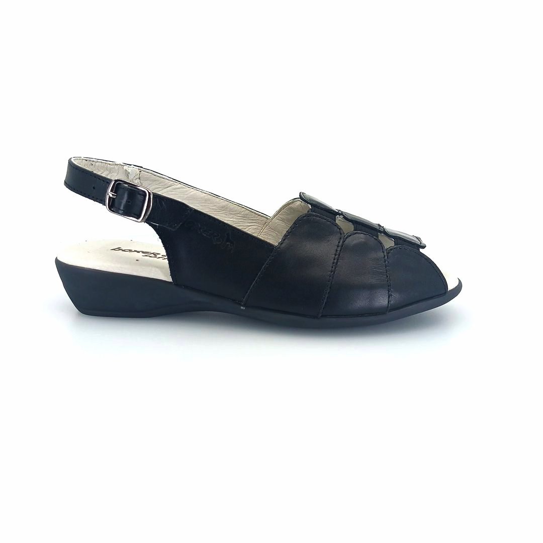 Boxer 52994 (μαύρο δέρμα) γυναικεία πέδιλα