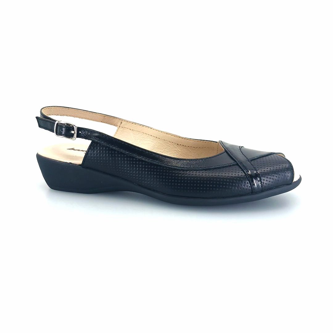 Boxer 52995 (μαύρο δέρμα) γυναικεία πέδιλα
