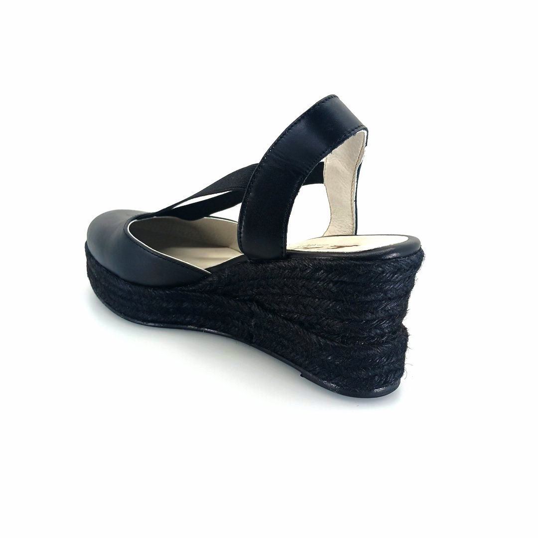 Boxer 82713 (μαύρο δέρμα) γυναικείες espadrilles