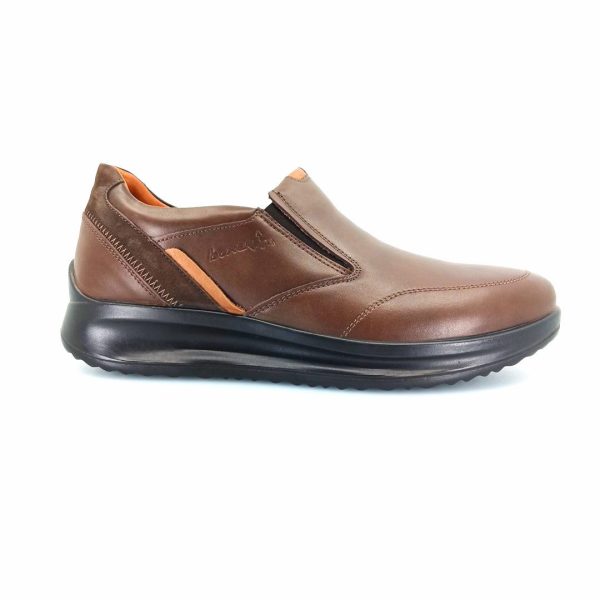 Boxer 16539 (καφέ δέρμα) ανδρικά slip-on