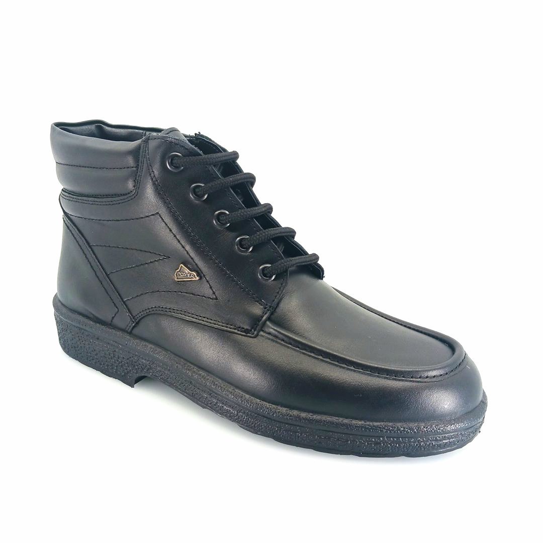 Boxer 01562 (μαύρο δέρμα) ανδρικά μποτάκια