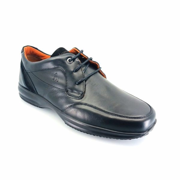 Boxer 12148 (μαύρo δέρμα) ανδρικά δετά