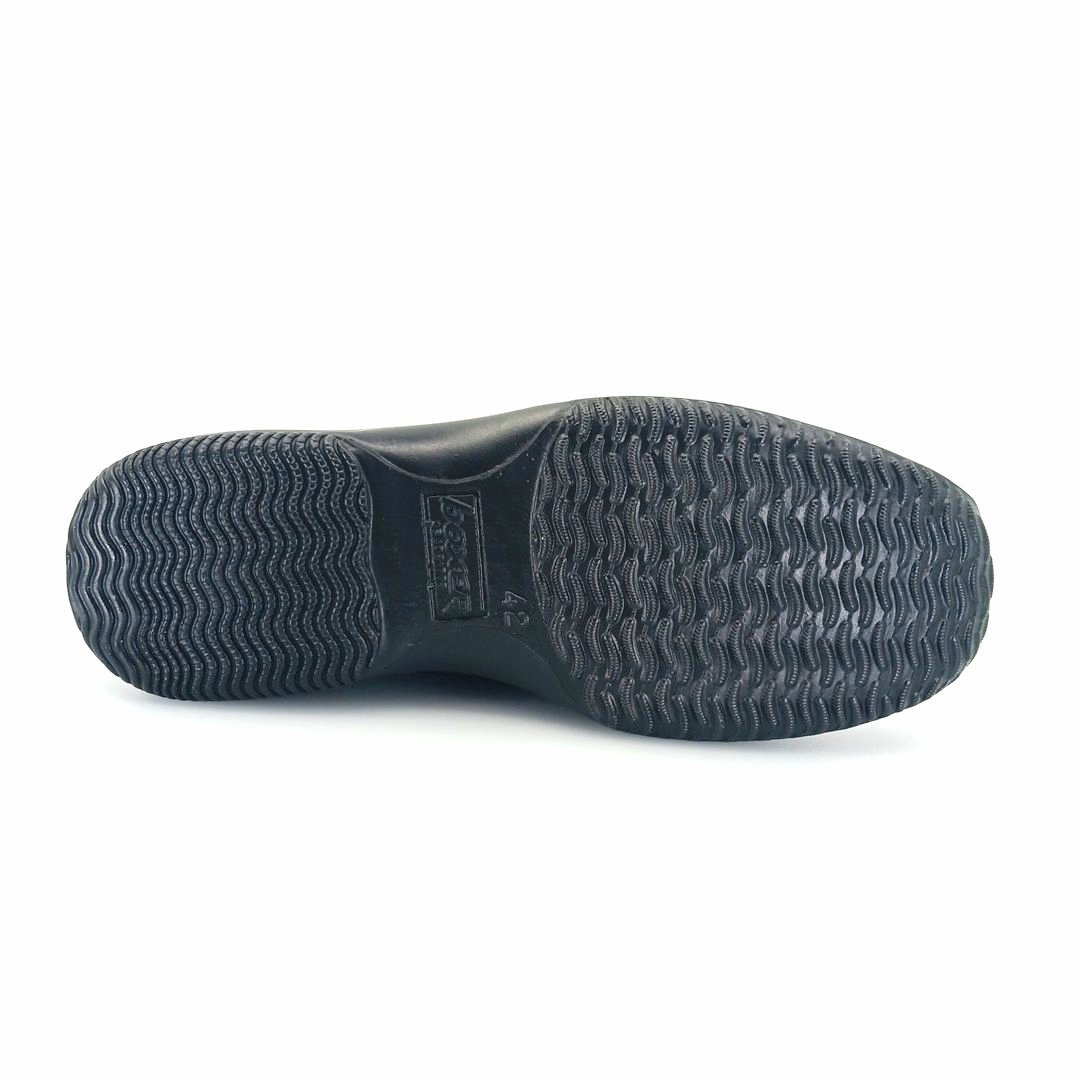 Boxer 12148 (μαύρo δέρμα) ανδρικά δετά