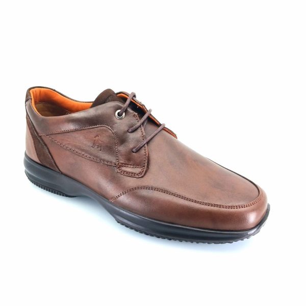 Boxer 12148 (καφέ δέρμα) ανδρικά δετά