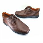 Boxer 12148 (καφέ δέρμα) ανδρικά δετά