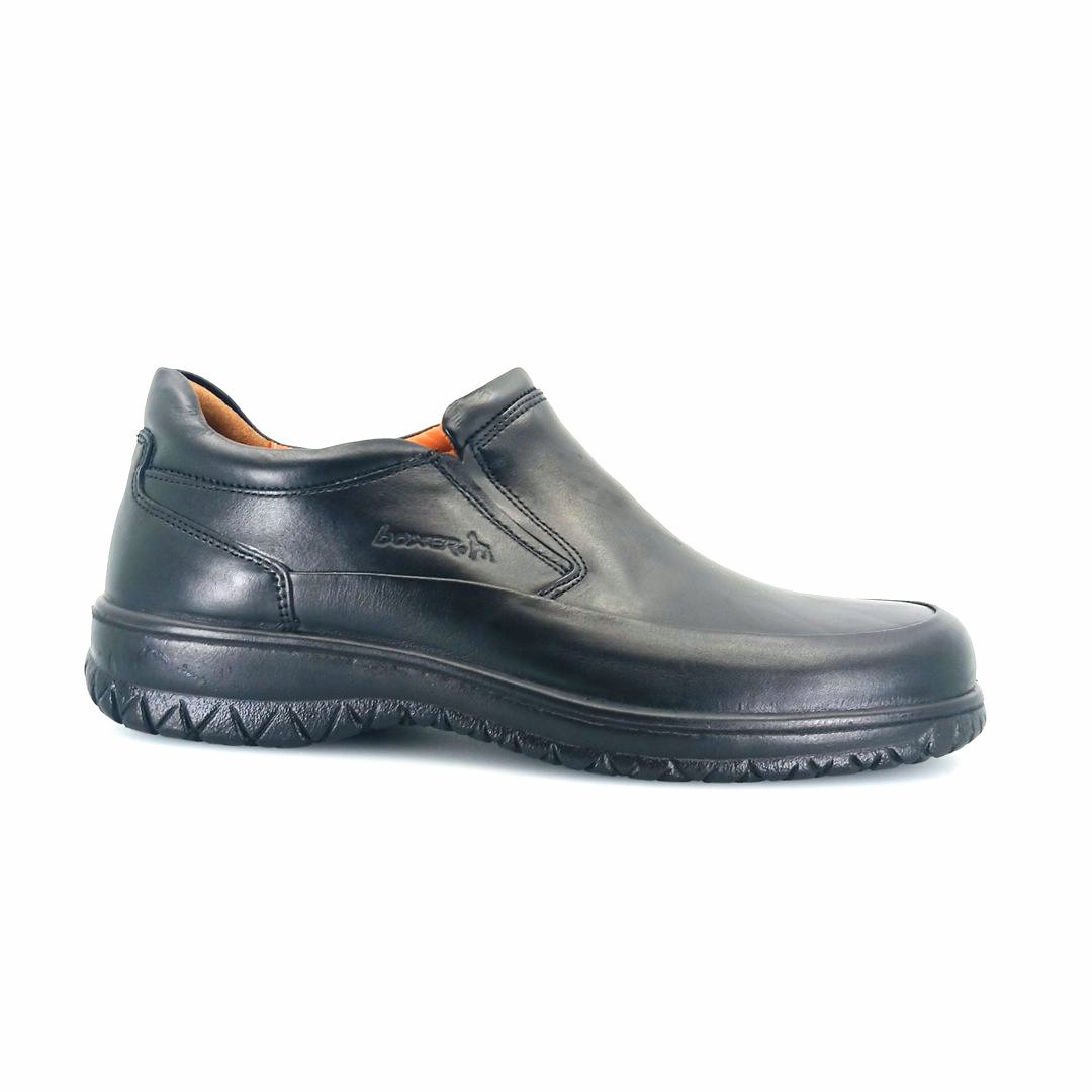 Boxer 14753 (μαύρο δέρμα) ανδρικά slip-on