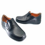 Boxer 14753 (μαύρο δέρμα) ανδρικά slip-on