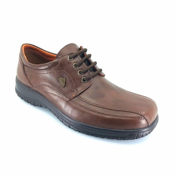 Boxer 14756 (καφέ δέρμα) ανδρικά δετά
