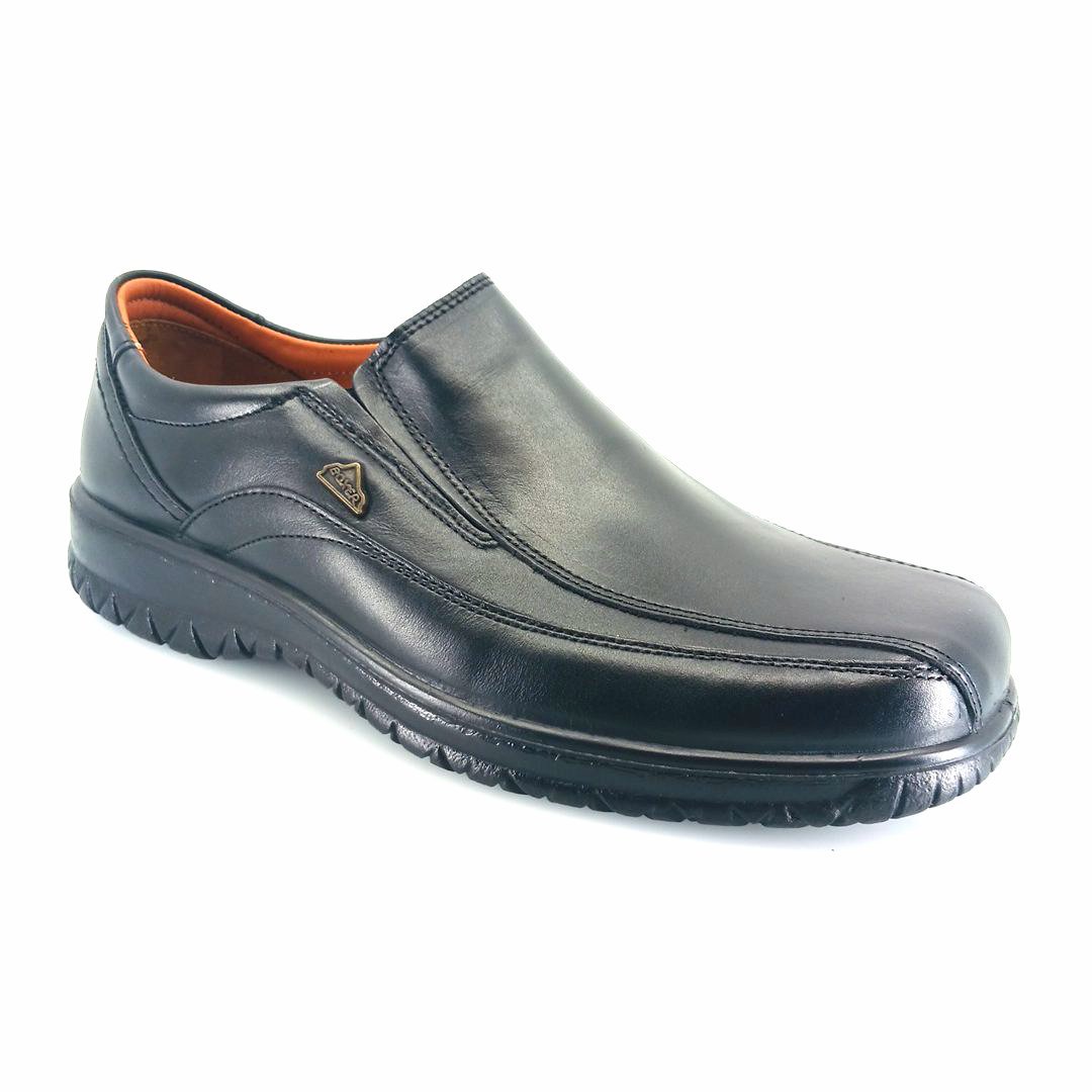 Boxer 14755 (μαύρο δέρμα) ανδρικά slip-on