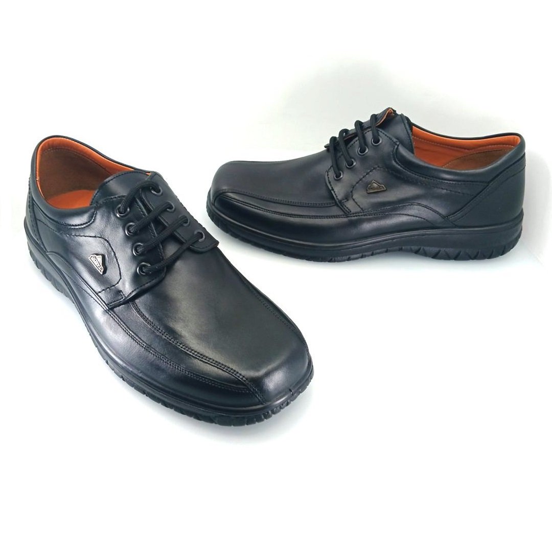 Boxer 14756 (μαύρο δέρμα) ανδρικά δετά