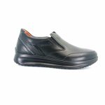 Boxer 16539 (μαύρο δέρμα) ανδρικά slip-on