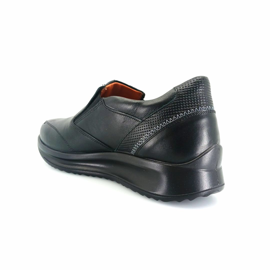 Boxer 16539 (μαύρο δέρμα) ανδρικά slip-on