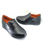 Boxer 16539 (μαύρο δέρμα) ανδρικά slip-on