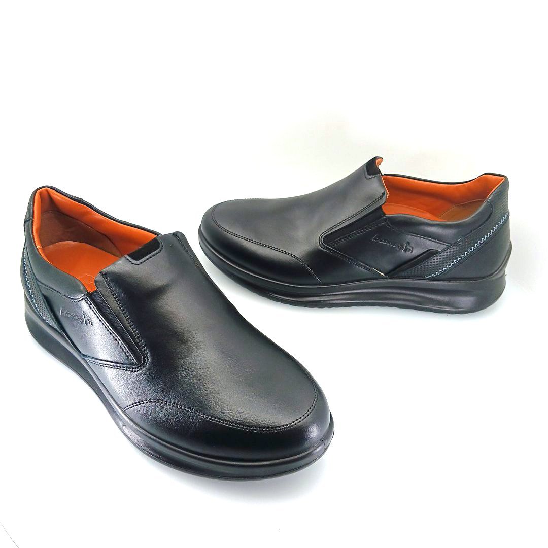 Boxer 16539 (μαύρο δέρμα) ανδρικά slip-on