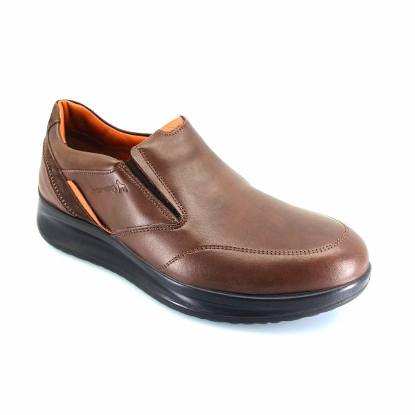 Boxer 16539 (καφέ δέρμα) ανδρικά slip-on