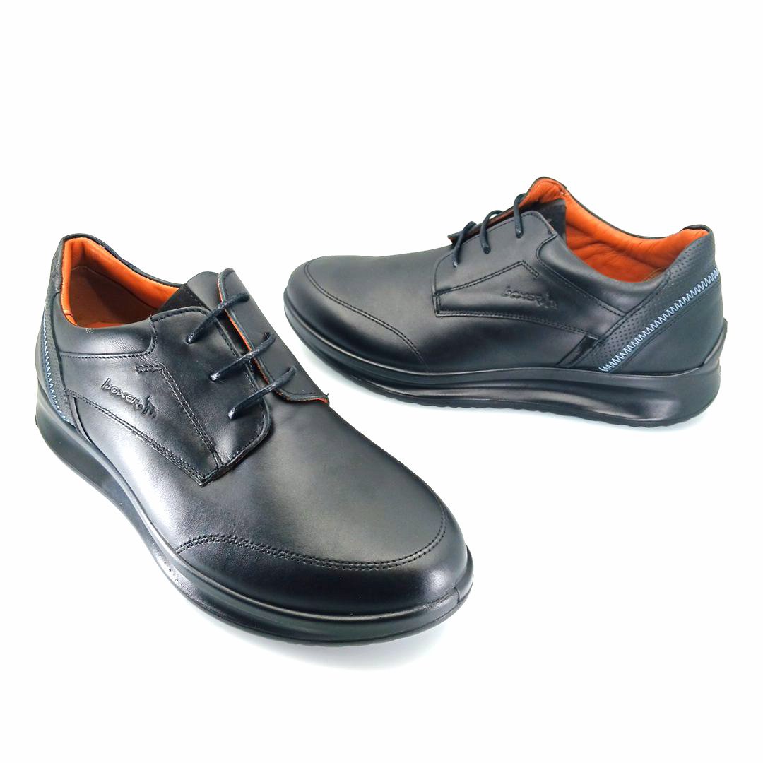 Boxer 16540 (μαύρο δέρμα) ανδρικά δετά