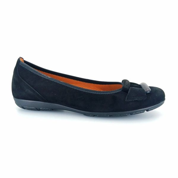 Gabor 166.17 μπαλαρίνες (μαύρο δέρμα suede)