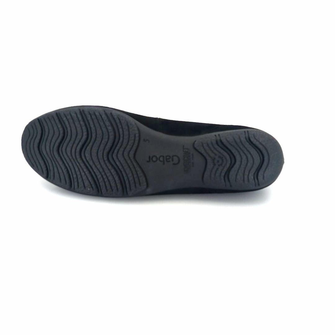Gabor 166.17 μπαλαρίνες (μαύρο δέρμα suede)