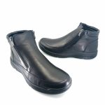 Boxer 19329 (μαύρο δέρμα) ανδρικά μποτάκια