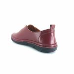 Boxer 98457 (μπορντώ δέρμα) γυναικεία slip-on