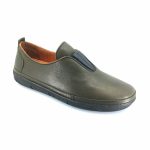Boxer 98457 (χακί δέρμα) γυναικεία slip-on