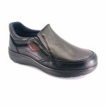 Luisetti 31010 (μαύρο δέρμα) ανδρικά slip-on