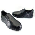 Luisetti 37703 (μαύρο δέρμα) ανδρικά slip-on