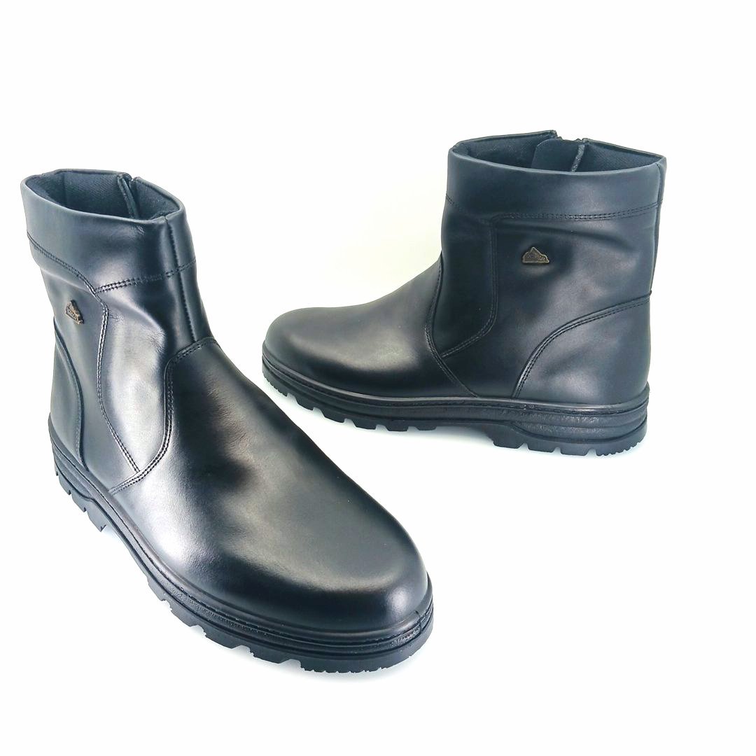 Boxer 10126 (μαύρo δέρμα) ανδρικά μποτάκια