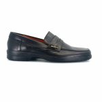 Boxer 13805 (μαύρο δέρμα) ανδρικά penny loafers
