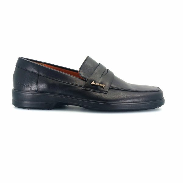 Boxer 13805 (μαύρο δέρμα) ανδρικά penny loafers