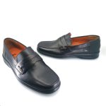 Boxer 13805 (μαύρο δέρμα) ανδρικά penny loafers