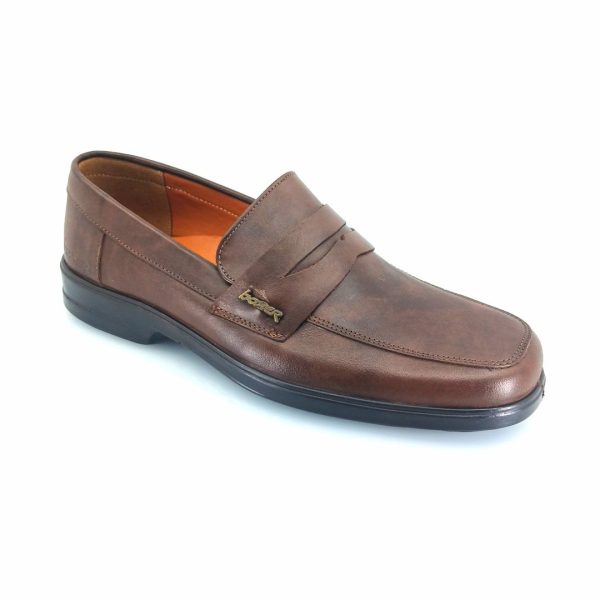 Boxer 13805 (καφέ δέρμα) ανδρικά penny loafers
