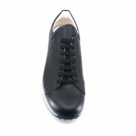 Boxer 44009 (μαύρο δέρμα) ανδρικά δετά sneakers
