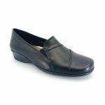 Boxer 51600 (μαύρο δέρμα) γυναικεία slip-on