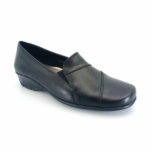 Boxer 51600 (μαύρο δέρμα) γυναικεία slip-on