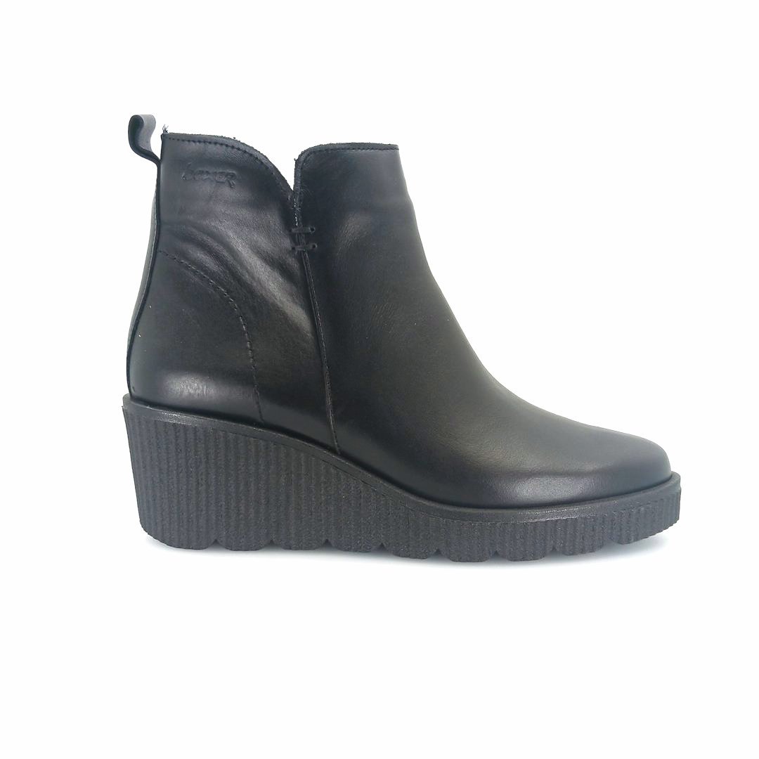 Boxer 55151 (μαύρο δέρμα) γυναικεία μποτάκια
