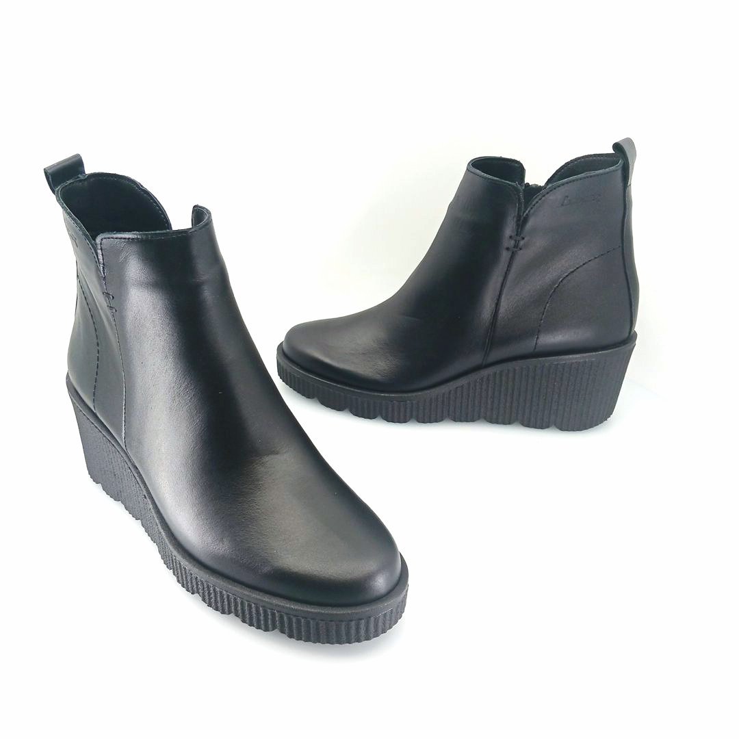 Boxer 55151 (μαύρο δέρμα) γυναικεία μποτάκια