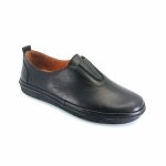 Boxer 98457 (μαύρο δέρμα) γυναικεία slip-on