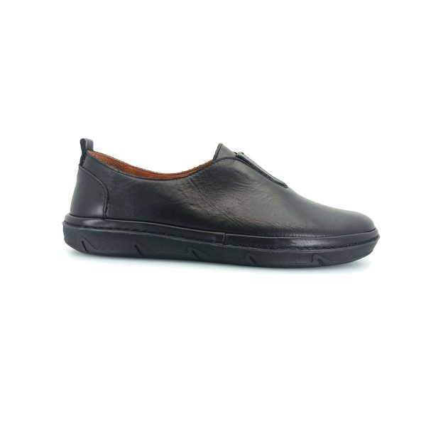 Boxer 98457 (μαύρο δέρμα) γυναικεία slip-on