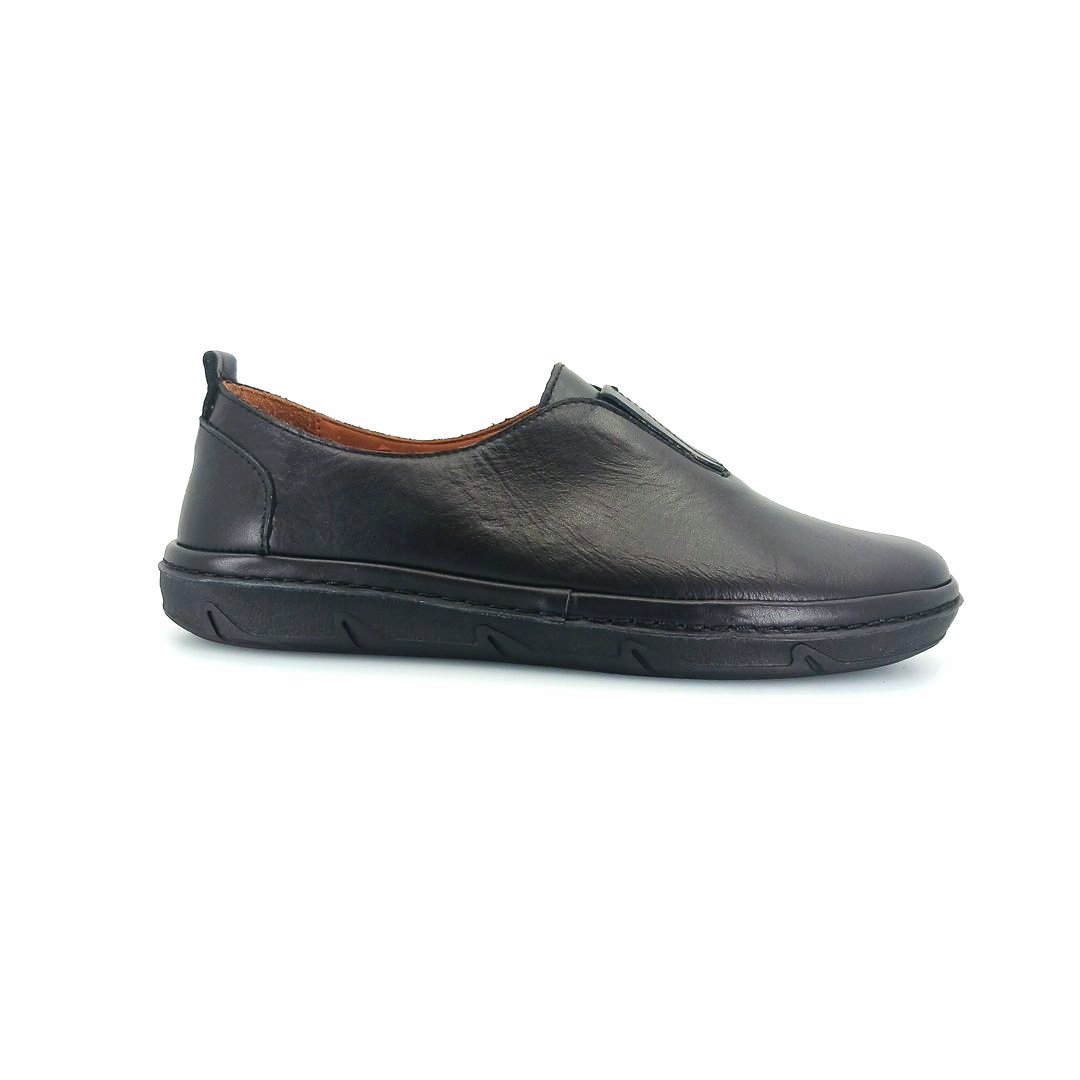 Boxer 98457 (μαύρο δέρμα) γυναικεία slip-on