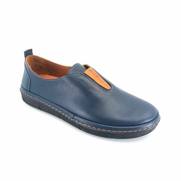 Boxer 98457 (μπλε δέρμα) γυναικεία slip-on
