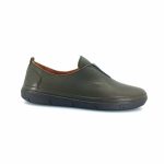 Boxer 98457 (χακί δέρμα) γυναικεία slip-on