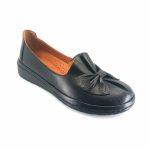 Boxer 98458 (μαύρο δέρμα) γυναικεία slip-on