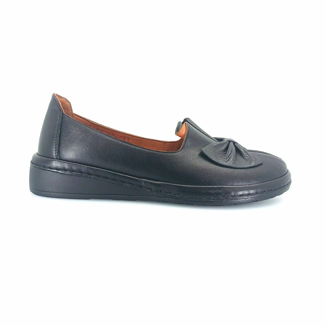 Boxer 98458 (μαύρο δέρμα) γυναικεία slip-on
