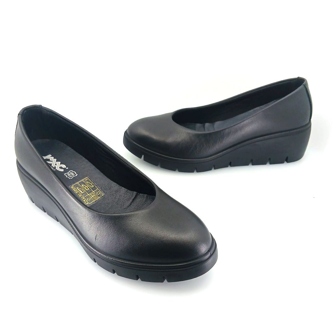 IMAC 655230 (μαύρο δέρμα) platform ballerinas