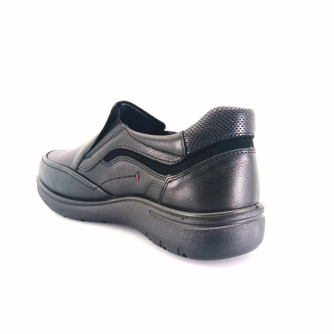 Luisetti 31010 (μαύρο δέρμα) ανδρικά slip-on