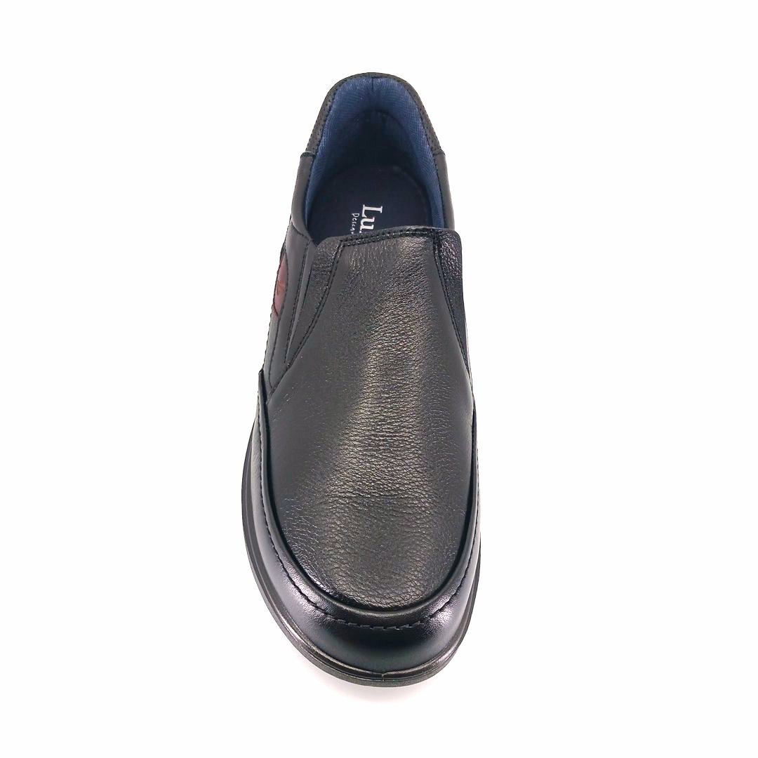 Luisetti 31010 (μαύρο δέρμα) ανδρικά slip-on